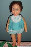 Vintage 1962 Tiny Chatty Cathy Baby Doll with Original Outfit (Embroidered 