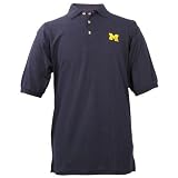 Michigan Wolverines Navy Solid Pique Polo