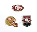 NFL San Francisco 49ers Three Piece Collector's Pin Set, Silver