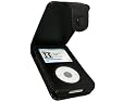 iGadgitz Black Genuine Leather Case Cover for Apple iPod Classic 80gb, 120GB & New 160gb launched Sept 09 + Belt Clip & Screen Protector