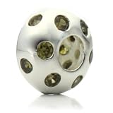 Pacific Beads Silver Plated Crystal Bead - 