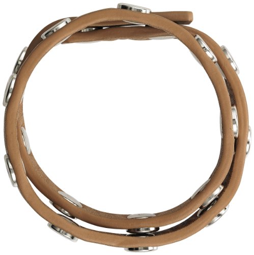 Pilgrim Damen-Armband f&uuml;r Snap\'s doppelt Leder braun versilberte Druckkn&ouml;pfe 38 cm 43114- Preisvergleich