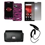 EMPIRE Verizon Motorola DROID Bionic Black Leather Case Pouch with Belt Cli ....