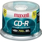 Maxell MAXELL RECORDABLE CD48 X 50 SPINDLE 48 x 50 SPINDLE (Memory & Blank Media / Optical CD & DVD)