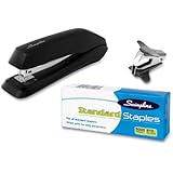 Swingline Stapler 3-in-1 Set, Includes Stapler, Stapler Remover and 5000 Count Staples, Antimicrobial, Black (S70754551H)