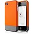 elago S4 Glide Case for AT&T, Sprint and Verizon iPhone 4/4S - eco friendly packaging (Orange+Metallic Dark Gray)
