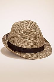 Contrast Band Weave Trilby Hat