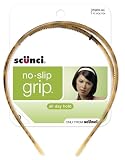 Scunci No-slip Grip  Split 2-strand Plastic Split Headband, Colors may vary