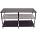Gallery Noir Wood/glass 3-SHELF Video Stand