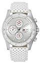 Tommy Hilfiger Women's White Leather Strap Watch #1780815