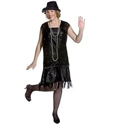 Gatsby Girl (Black) Plus Adult - Plus (16-20) - Adult Costumes