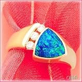  : 14K AUSTRALIAN OPAL DIAMOND RING