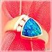  : 14K AUSTRALIAN OPAL DIAMOND RING
