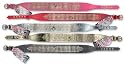 Pet Supply Imports - Gold Swank 1 1/2" Vinyl Collar with five rows of rhinestones Size 16