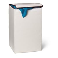 Honey-Can-Do HMP-01135 Foldable Square Hamper with Lid, Natural