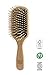Tek paddle hair brush in ash wood with long pins - Handmade in Italy