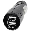 Ultra Compact High Output Dual USB Car Charger - 2.1A Output Ideal for Charging iPad, iPad 2, Galaxy, iPhone, HTC, Droid, GPS, and Other Tablets, Smart Phones and USB Powered Devices