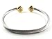 MAGNETJEWELRYSTORE 2 Tone All Stainless Steel Magnetic Bracelet High Power Magnets, For Men and Women, Adjustable Bangle