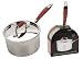 Ethos Hells Kitchen Saucepan with Lid, Stainless Steel Red Handles, 18 cm