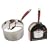 Ethos Hells Kitchen Saucepan with Lid, Stainless Steel Red Handles, 18 cm