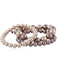 Simulated Pearl Stretch Trio Bracelet Set