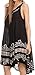 Sakkas 16605 - Gasha Sleeveless Mid Length Caftan Dress With Embroidery Details And V Neck - Black / White - OS