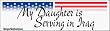 My Daughter Is Serving In Iraq - patriotic bumper stickers (Large 14x4 inches)