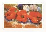 3 Peppers by Diane French Gaugush. Art Print Poster 15 inches width by 10.25 inches height. Highest Quality Art Poster Print