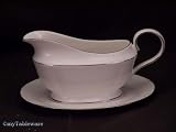 LENOX HANNAH PLATINUM GRAVY BOAT WITH TRAY - 2 PC
