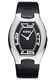 Ebel New Beluga Tonneau Ladies' Watch Stainless Steel Black Dial on Black Satin Strap 9656G31/5135A06