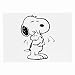 Search : Glasses Cleaning Cloth Large Sized 2-Sided of Vintage Art Deco Snoopy with Woodstock B&W