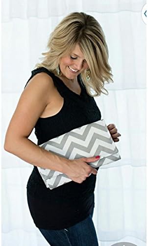 Brownie Gifts Gray Chevron Diaper Clutch