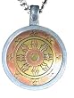 Buddhist Dharma Wheel Talisman Amulet Pendant Necklace