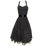 Pretty Kitty Fashion - Robe - Noir et Pois Blanc