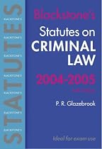 Statutes on Criminal Law 2004/2005 (Blackstone's Statute Series)