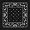 Small Flower Center w/ Paisley Square Black
