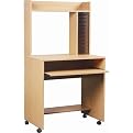 Pc Cart with Hutch - Oak