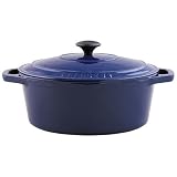 French Home Blue 6 Quart Oval Casserole