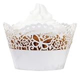 Cupcake Wraps – White Butterfly Lace: muffin wraps