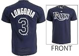 Majestic Navy Tampa Bay Rays Longoria Tee