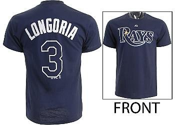 Majestic Navy Tampa Bay Rays Longoria Tee