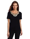 Alfred Dunner Women's Beaded Yoke Top