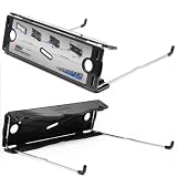 Portable Polycarbonate Black Laptop Cooling Lift with Increased Airflow Technology - Fits 13-inch to 17-inch Notebooks