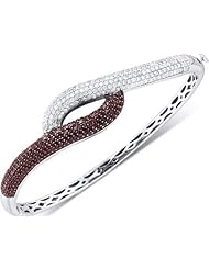 2.53ctw Cognac Chocolate Brown Round Diamond Bangle Bracelet
