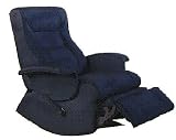 Black Microfiber Fabric Rocker Recliner Arm Chair