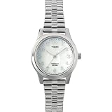 Timex Women's T2M826 Classic Silver-Tone Expansion Band Stainless Steel Bracelet Watch