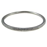 Sterling Silver Bangle Bracelet India Handmade Jewelry 2.3 Inches