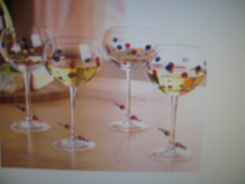 Pampered Chef Dots Stemware set of 4