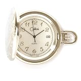 Colibri Swiss Collection Hunting Case Silvertone Pocket Watch Fancy PWS096102