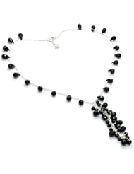 Franki Baker Black Onyx & Silver Necklace (17")